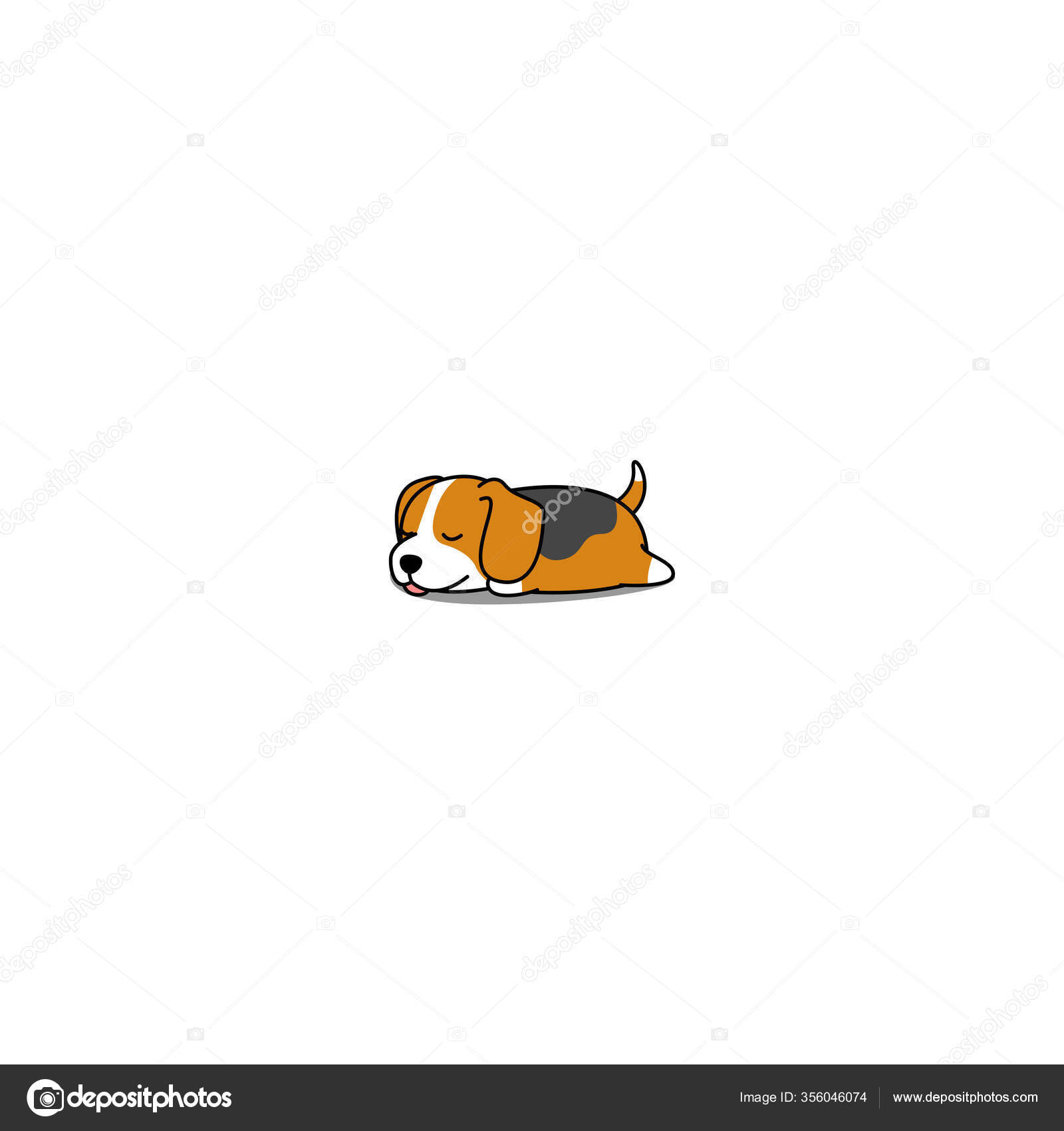 Cute Beagle Puppy Sleeping Cartoon Icon Vector Illustration Stock Vector  Image by ©Totostark #356046074