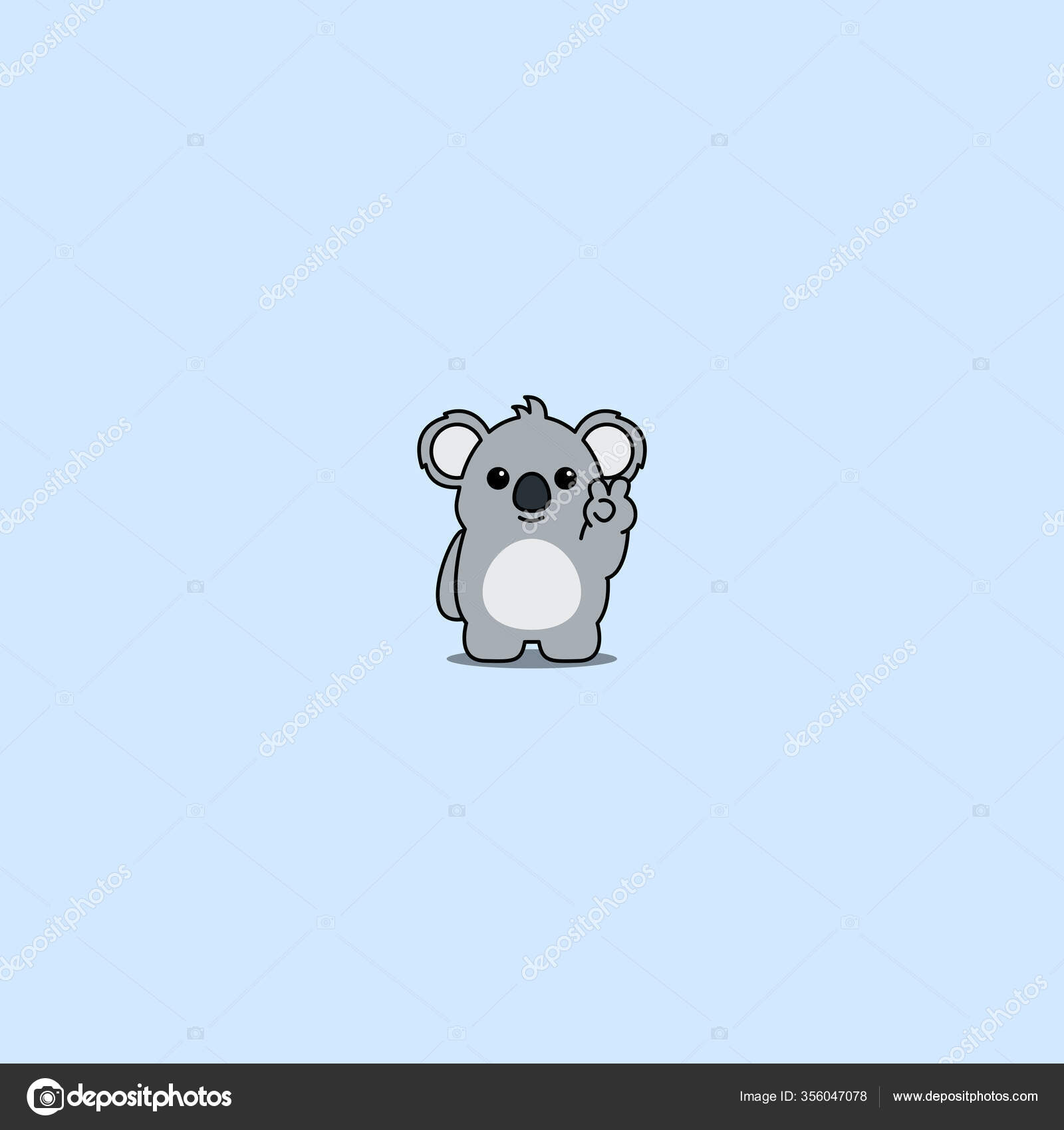Cute Koala Doing Victory Sign Vector Illustration Stock Vector Image by ©Totostark #356047078 Cute Koala Doing Victory Sign Vector Illustration Stock Vector Image by ©Totostark #356047078