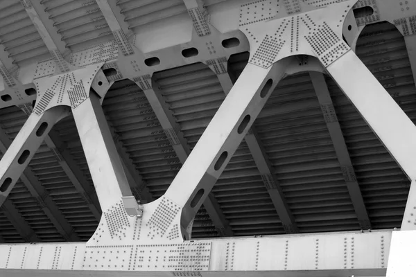 Metallkonstruktion Unter Brücke — Stockfoto