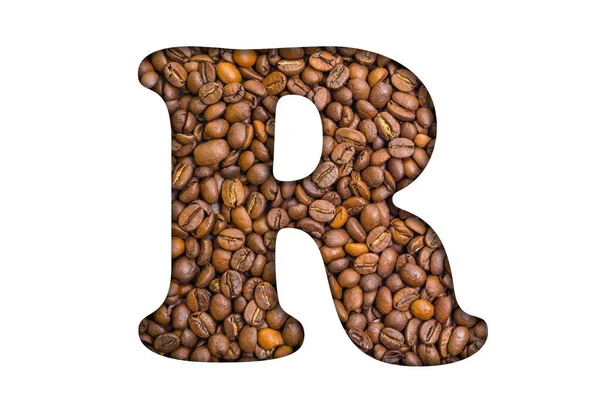 字母的字母 咖啡豆 — 图库照片