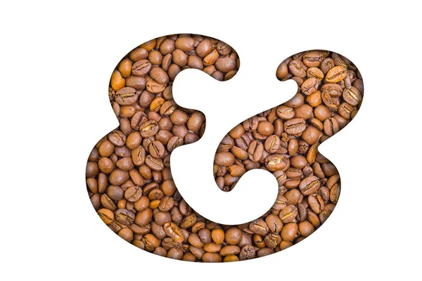 Buchstabe Des Alphabets Kaffeebohnen — Stockfoto