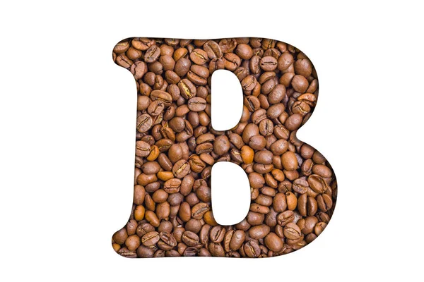 Letter Alphabet Coffee Beans — Stock Photo, Image
