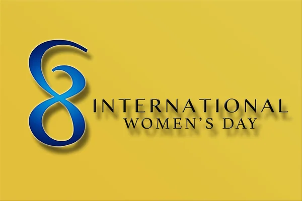 Cartaz Dia Internacional Mulher Número Azul Ilustração Feliz Dia Mãe — Fotografia de Stock