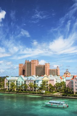 Nassau, Bahamalar renkli evlerin güzel bir sahne