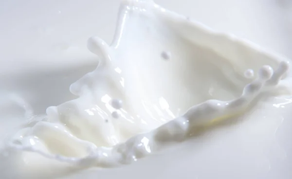 Bir Taç Veya Bir Top Gibi Düşen Süt Sıçrama Sıçramaları — Stok fotoğraf