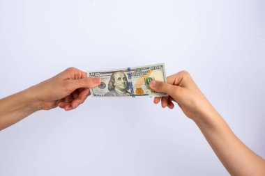Hizmet ya da satın alma ücreti olarak 100 dolar vermek.