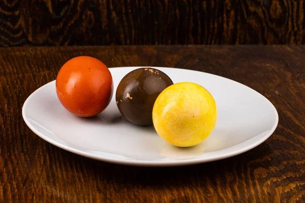 Colored Easter Eggs Natural Dyes — Stock Photo, Image