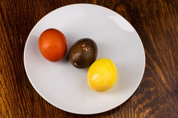 Colored Easter Eggs Natural Dyes — Stock Photo, Image