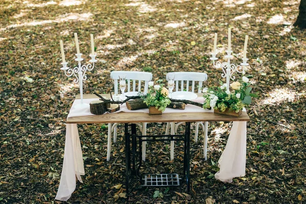 Wedding Rustic Decor Woods — Stock Photo, Image