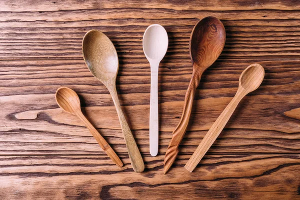 cutlery made of wood for spices and cooking