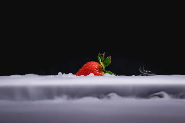 strawberries and dry ice