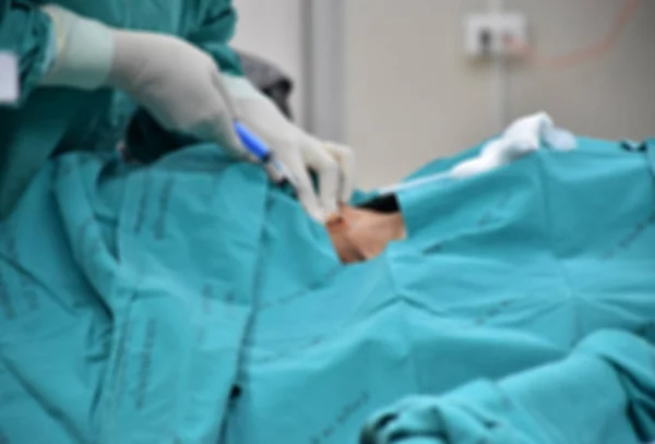 Anestesiologista Abordar Vien Jugular Interna Para Obter Pressão Venosa Central — Fotografia de Stock