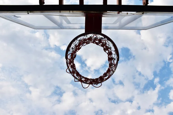 Basketball Hoop Ant Eyes Viwe — Stock Photo, Image
