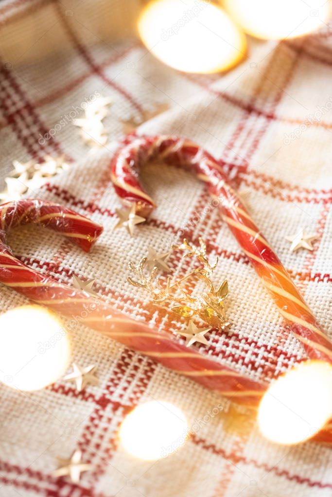 Candy Canes in the shape of a heart. 