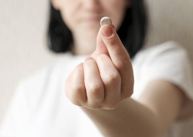Tıbbi hap ya da vitamin yakın çekim. 