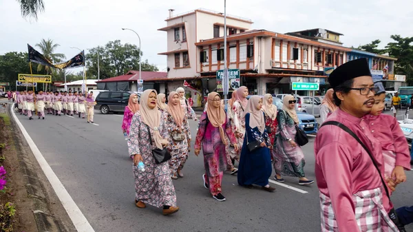 Kota Kinabalu Malaysia Nov 2019 Malajsijští Muslimové Účastní Přehlídky Maulidur — Stock fotografie