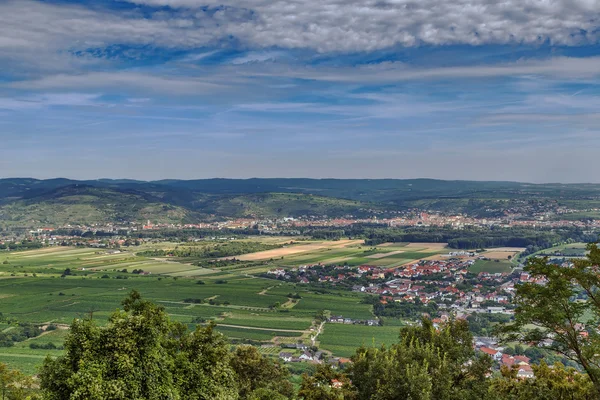 Blick vom Abteiberg von Gottweig, Österreich — Stockfoto