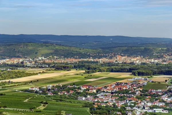 Widok z Gottweig Abbey hill, Austria — Zdjęcie stockowe