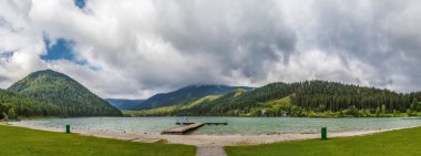 Erlaufsee göl kenarında Mariazell, Avusturya