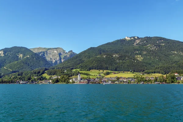 Weergave van St. Wolfgang, Oostenrijk — Stockfoto