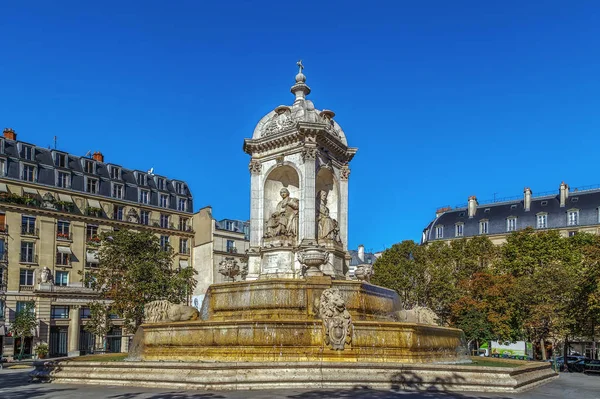 Fuente Saint-Sulpice, París — Foto de Stock