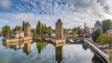 Köprü Ponts Couverts, Strasbourg Panoraması