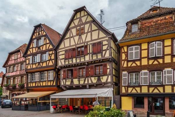 Sokak Obermai, Alsace, Fransa — Stok fotoğraf