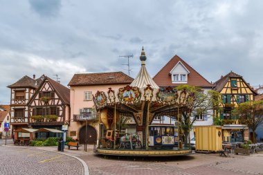 Carousel in Obernai, Alsace, France
