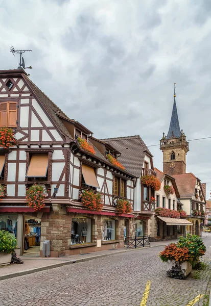 Rue à Obermai, Alsace, France — Photo