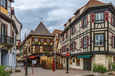 Sokak Obermai, Alsace, Fransa