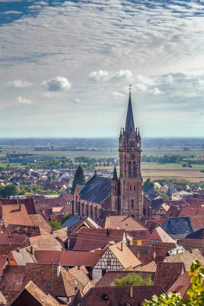 Pohled na Dambach la Ville, Alsasko, Francie — Stock fotografie