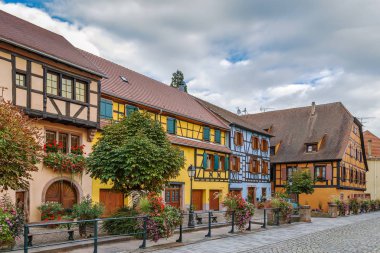 street in Ribeauville, Alsace, France
