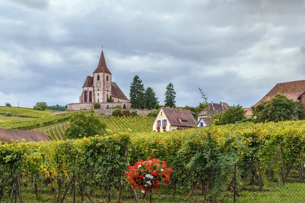 Eglise fortifiée de Hunawihr, Alsace, France — Photo