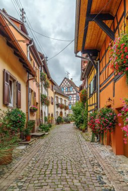 Street in Eguisheim, Alsace, France