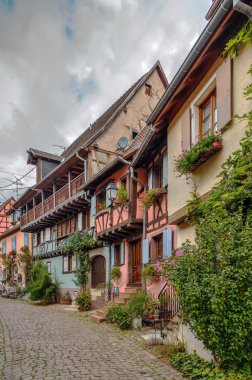 Street in Eguisheim, Alsace, France