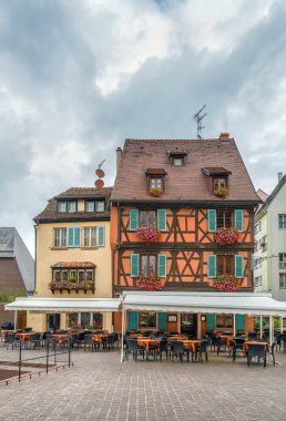 Tarihi evler, Colmar, Alsace, Fransa