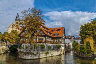 Esslingen görünümünü am Neckar, Almanya
