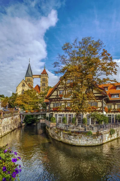 Esslingen görünümünü am Neckar, Almanya — Stok fotoğraf