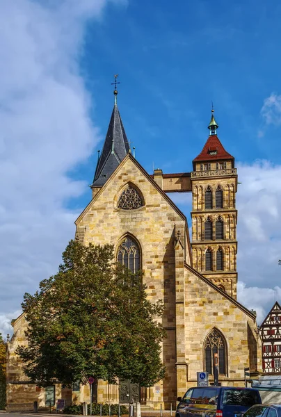Kostel St. Dionysius, Esslingen am Neckar, Německo — Stock fotografie