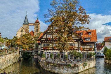 Esslingen görünümünü am Neckar, Almanya
