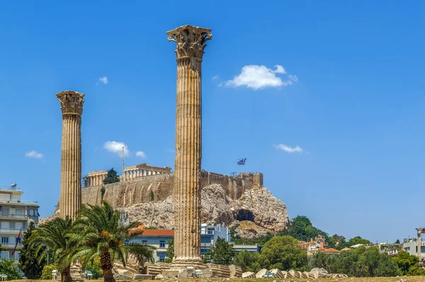 Zicht op de Akropolis van Athene — Stockfoto