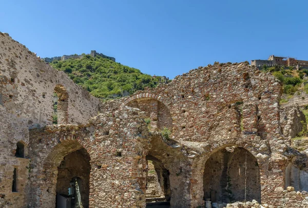 Вид на руины Мистры, Греция — стоковое фото