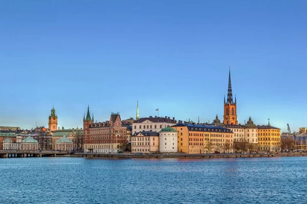 Pohled na Riddarholmen, nedaleko malebného, Stockholm — Stock fotografie