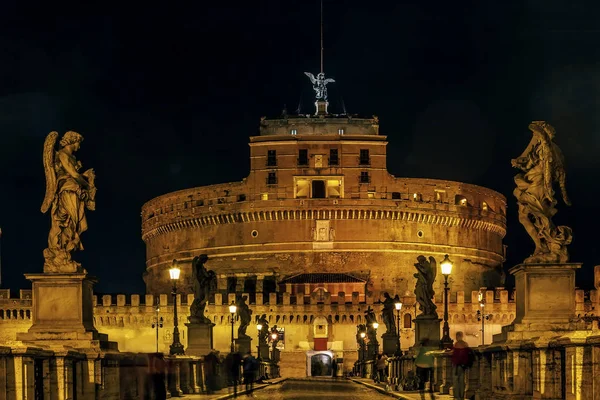 Ponte e castello Sant'Angelo, Roma — Foto Stock