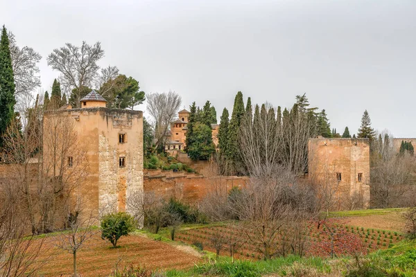 Väggar i Alhambra, Granada — Stockfoto