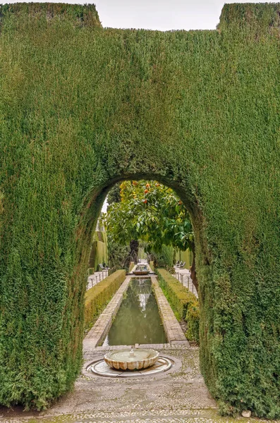 Fuente en Generalife, Granada — Foto de Stock