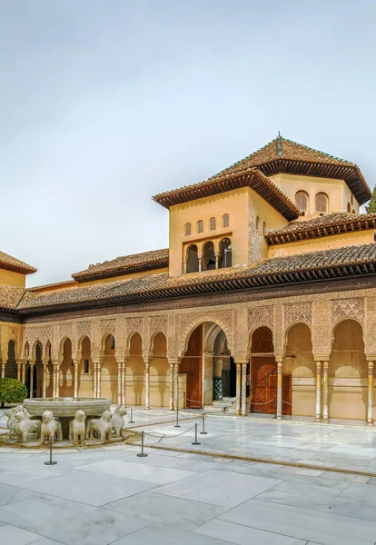 Sąd lwy, Alhambra, Granada — Zdjęcie stockowe