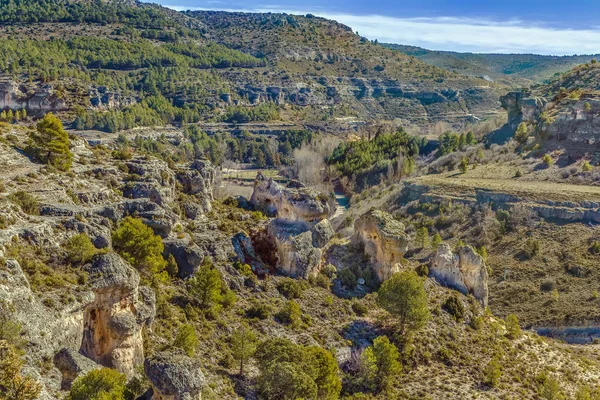 Widok na skały, Cuenca, Hiszpania — Zdjęcie stockowe