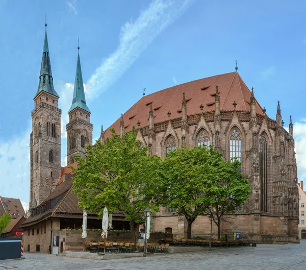 St. Sebaldus templom, Nürnberg, Németország — Stock Fotó