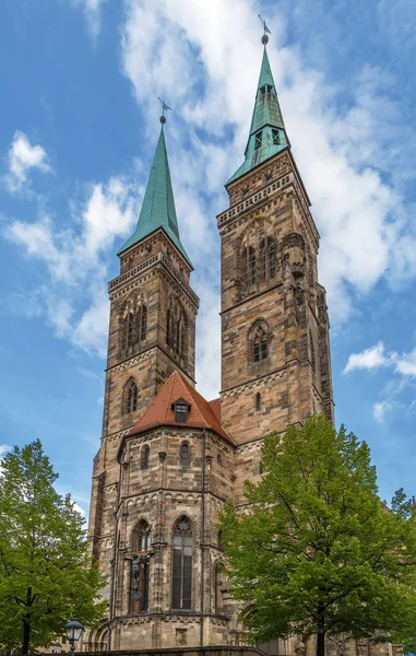 St. Sebaldus kerk, Nuremberg, Duitsland — Stockfoto